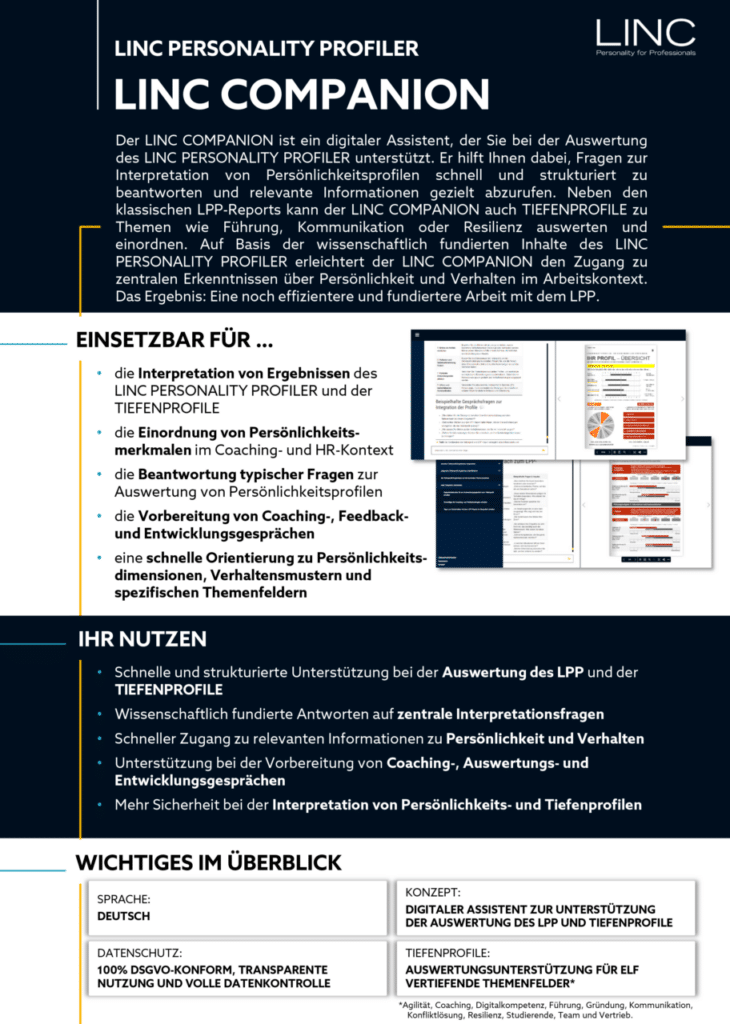 LINC COMPANION – LINC Personality Profiler