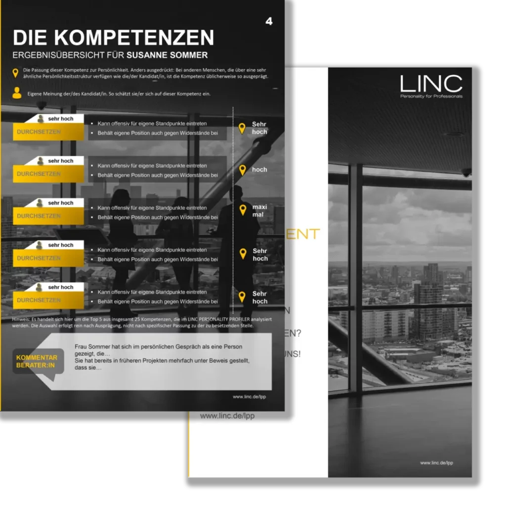 Management Summary – LINC Personality Profiler