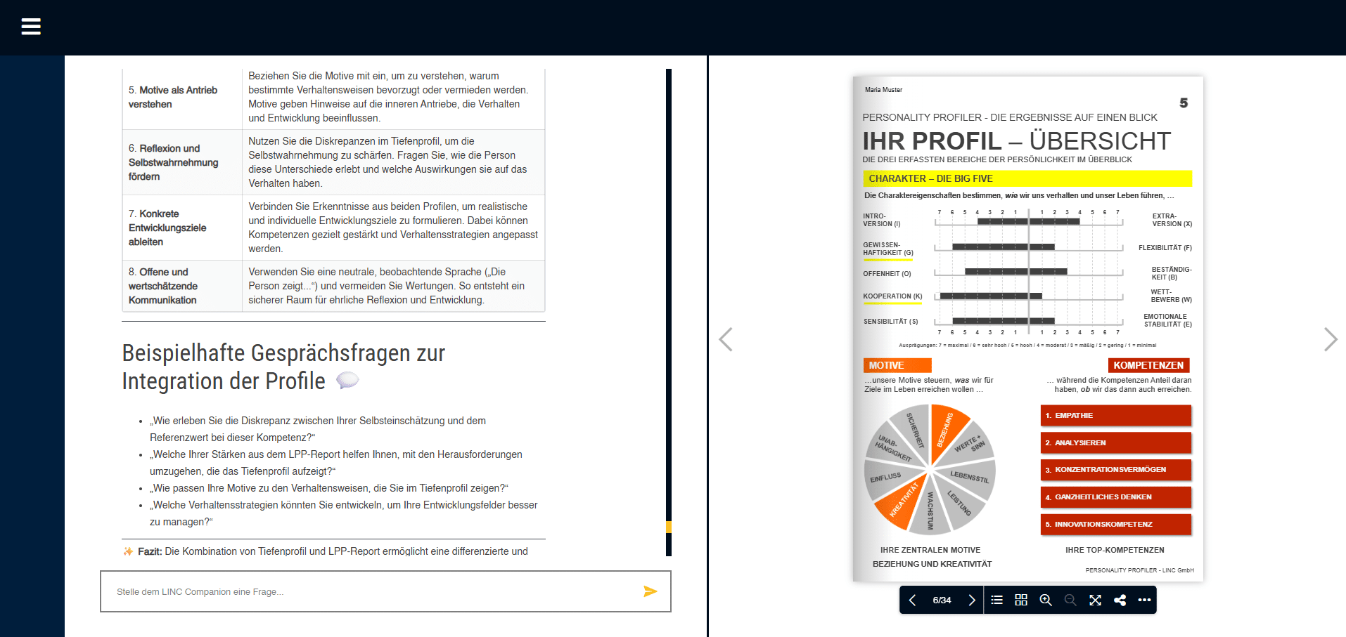 LINC COMPANION – LINC Personality Profiler